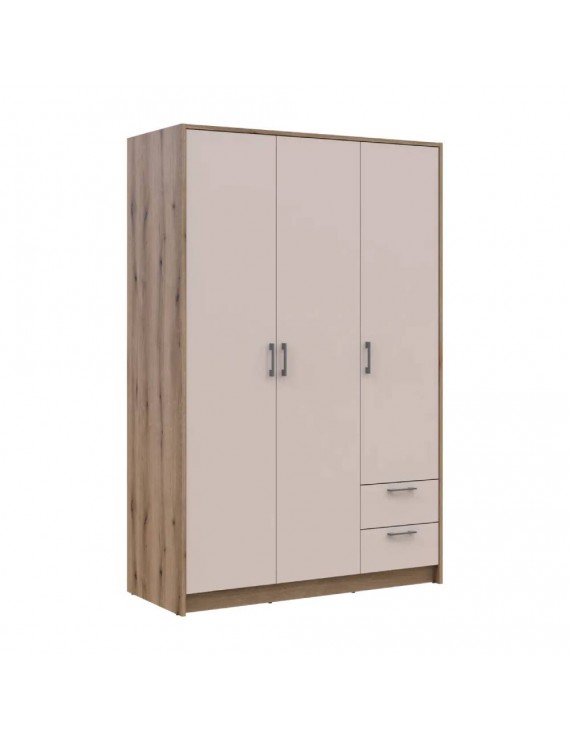 Шафа для одягу Doros Ронді Дуб Артизан/Кашемір 3ДСП 121х52х195 DRS-011661 (80737815)