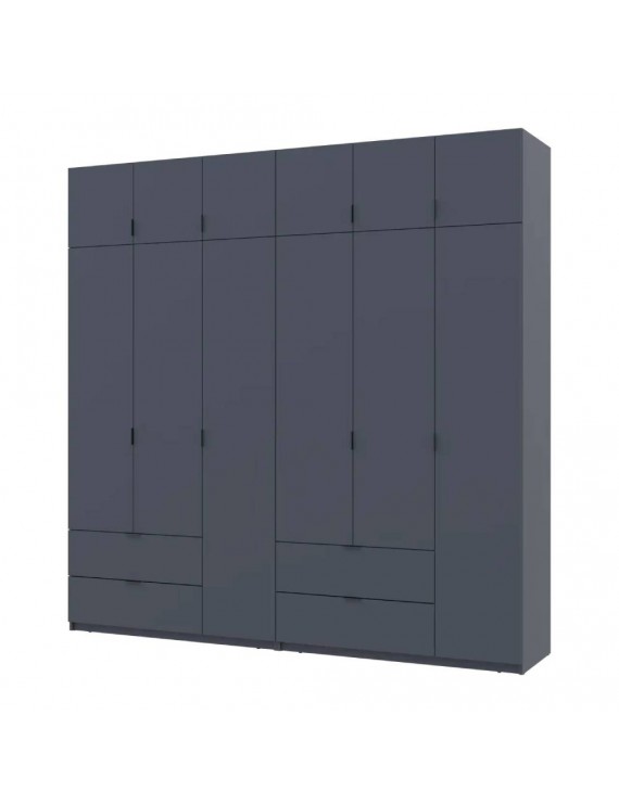 Шафа для одягу Doros Лукас Графіт 3+3 ДСП 240х50х240 DRS-011693 (42005109)
