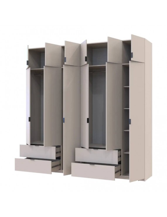 Шафа для одягу Doros Лукас Кашемір 3+3 ДСП 240х50х240 DRS-011713 (42005108)