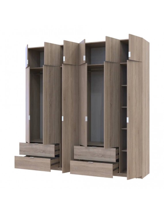 Шафа для одягу Doros Лукас Дуб сонома 3+3 ДСП 240х50х240 DRS-011703 (42005107)