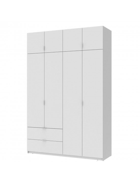 Шафа розпашна с антресолью Doros Лукас 160х50х240 см Білий (DRS-011193)