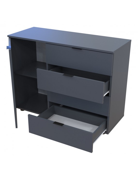 Комод у вітальню Doros Гелар GС1 100х40х81,2 см Графіт (DRS-011288)