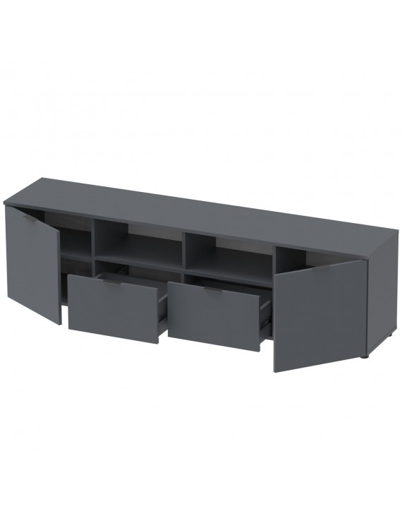 Тумба під ТВ Doros Рон 4 180х38х50 см Графіт (DRS-011299)