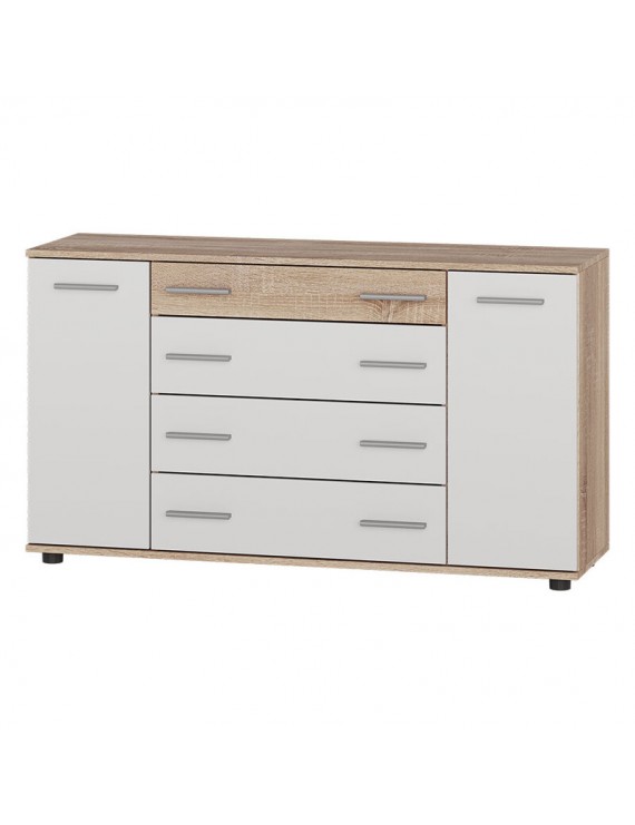 Комод для речей Еверест К-4 (телескопи) 130х38х73 Дуб сонома/Білий (DTM-073852)