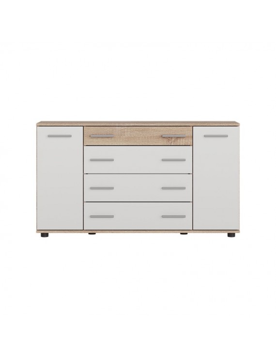 Комод для речей Еверест К-4 (телескопи) 130х38х73 Дуб сонома/Білий (DTM-073852)