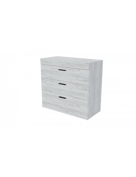 Комод Еверест на 3 ящики Соната-1 80х38х75 дуб крафт білий (DTM-2693)