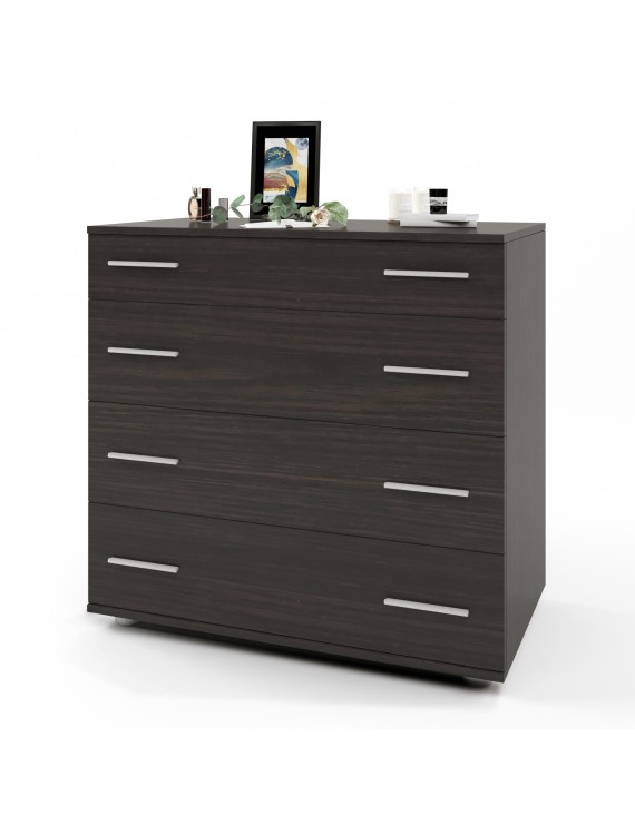 Маленький комод Еверест на 4 ящики К-1 80х45х73 венге темний (телескопи) (DTM-2444)