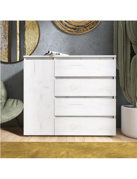 Комод Еверест КЛ-3 Лайт (телескопічні) 105х38х93 см Дуб Крафт білий (DTM-071076)