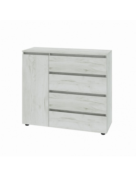 Комод Еверест КЛ-3 Лайт (телескопічні) 105х38х93 см Дуб Крафт білий (DTM-071076)