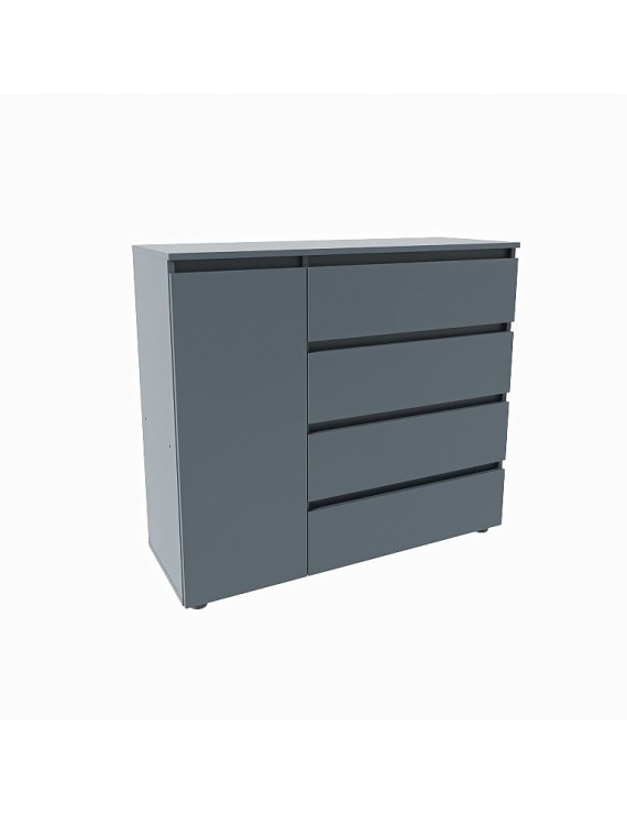 Комод Еверест КЛ-3 Лайт (телескопічні) 105х38х93 см Графіт (DTM-4898)