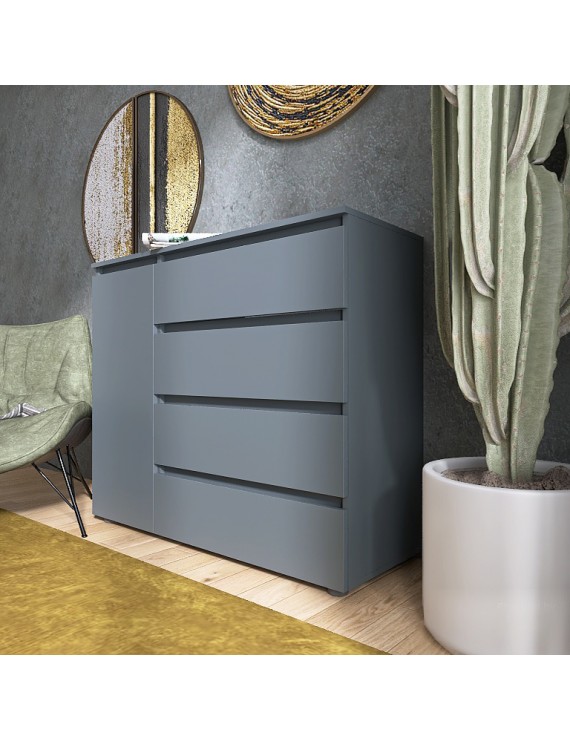 Комод Еверест КЛ-3 Лайт (телескопічні) 105х38х93 см Графіт (DTM-4898)