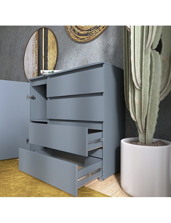 Комод Еверест КЛ-3 Лайт (телескопічні) 105х38х93 см Графіт (DTM-4898)