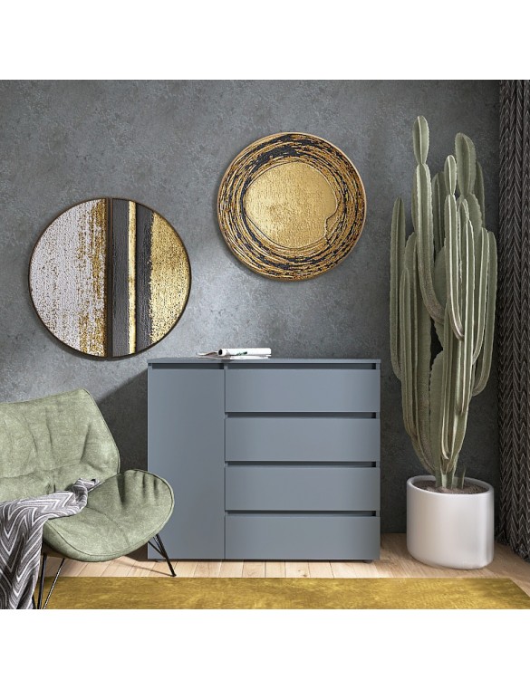 Комод Еверест КЛ-3 Лайт (телескопічні) 105х38х93 см Графіт (DTM-4898)