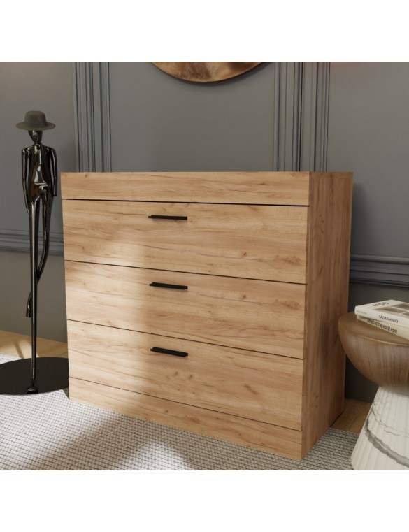 Комод Еверест на 3 ящики Соната-1 80х38х75 дуб крафт золотий (DTM-2694)