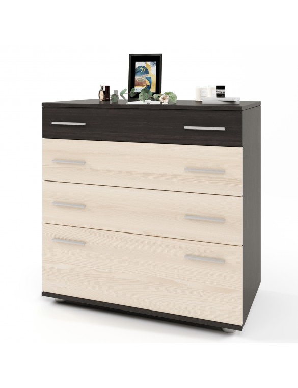 Комод для постільної білизни Еверест К-2 80х45х85 венге темний + дуб молочний (телескопи) (DTM-2449)