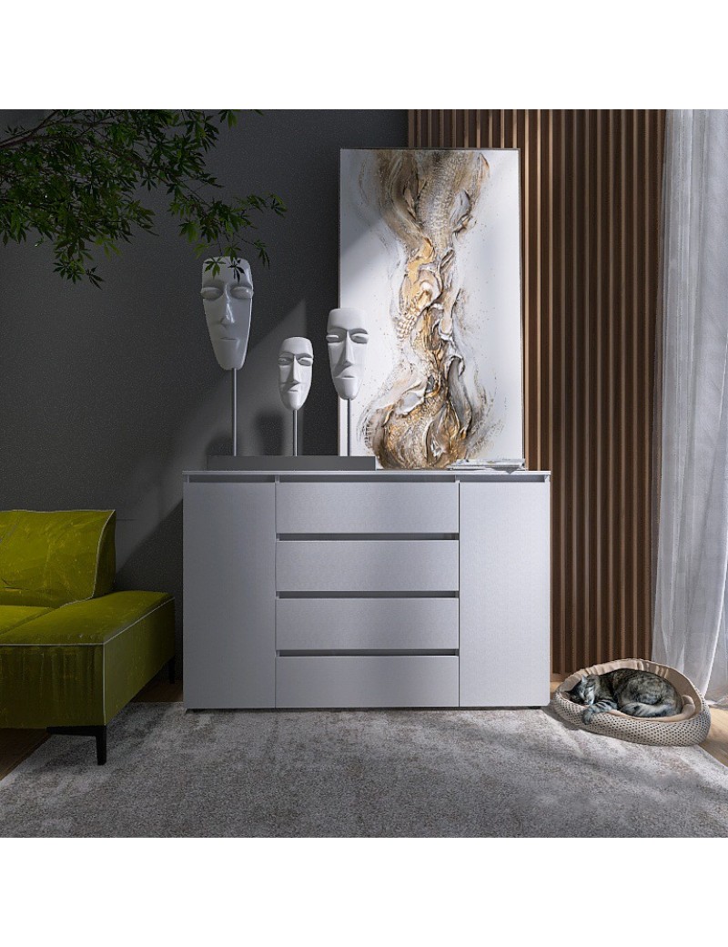 Комод Еверест КЛ-4 Лайт (телескопічні) 140х38х93 см Німфея Альба (DTM-4646)