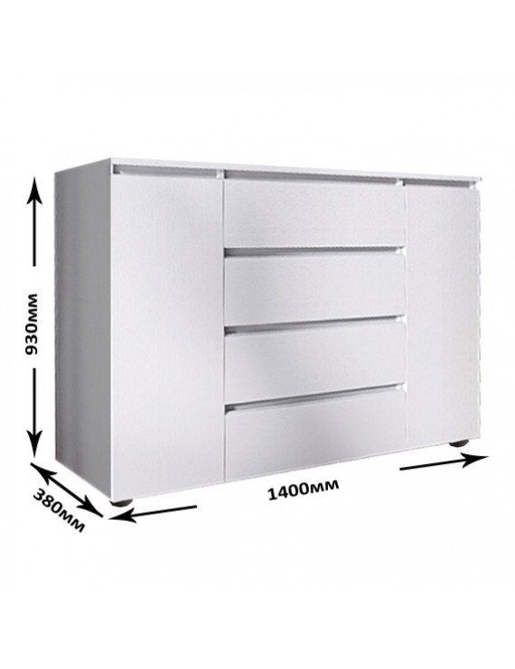 Комод Еверест КЛ-4 Лайт (телескопічні) 140х38х93 см Німфея Альба (DTM-4646)