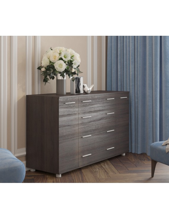 Комод для речей К-4 Еверест 130х38х73 венге темний Телескопічні (кулькові) (DTM-2026)