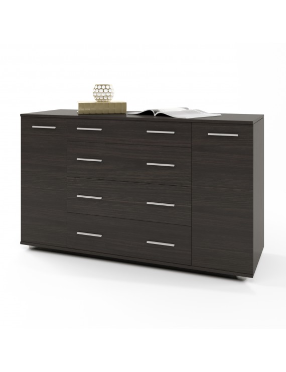 Комод для речей К-4 Еверест 130х38х73 венге темний Телескопічні (кулькові) (DTM-2026)