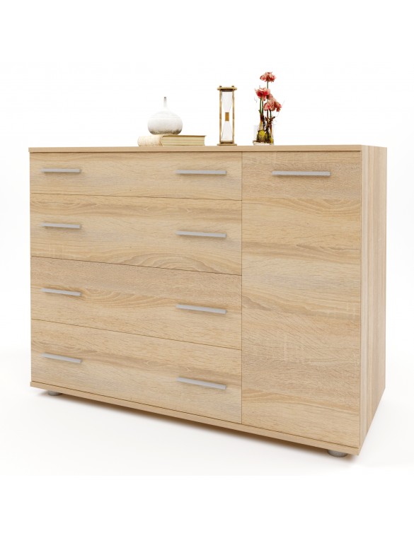 Комод для спальні Еверест з 4-ма ящиками К-3 (телескопи) 100х38х73 дуб сонома (DTM-2494)