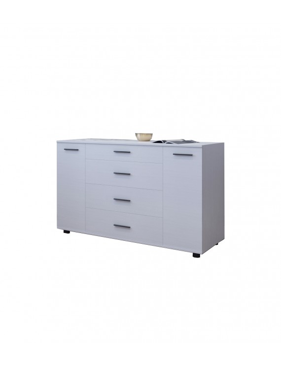 Комод для вітальні Еверест Бриз К-6 130х38х72.5 німфея альба (телескопи) (DTM-2478)