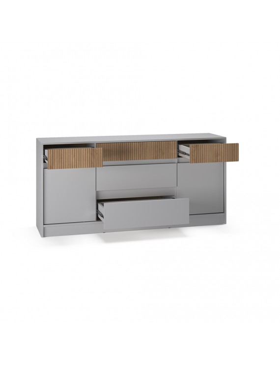 Великий комод із дверима та шухлядами Еверест Стайл-1600 160,2х39х75,4 см Кашемір/Канелла (DTM-073570)