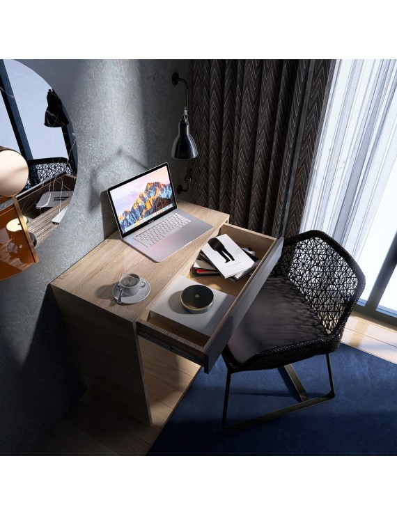 Стіл письмовий Міні з висувною шухлядою Еверест Сіті-750 75,2х38х74,6 см Дуб сонома/Графіт (DTM-071105)