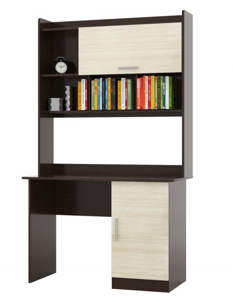 Стіл для учня з надбудовою Еверест Школяр-5 венге + дуб молочний (DTM-2167)