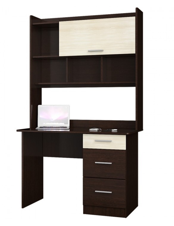 Стіл з надбудовою Еверест Школяр-4 венге + дуб молочний (DTM-2177)