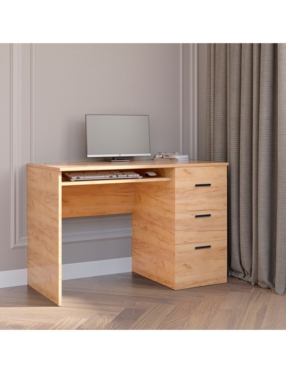 Стіл письмовий Еверест Соната (110х55х75,5) дуб крафт золотий (DTM-2720)