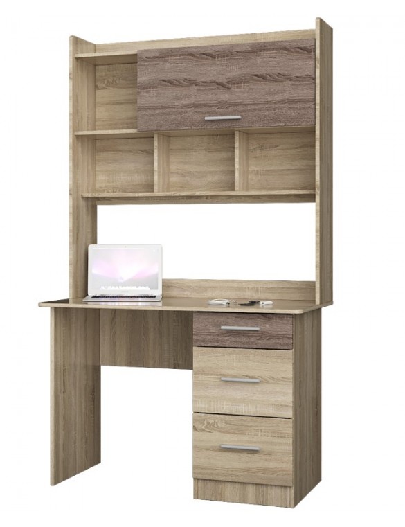 Стіл з Надбудовою Еверест Школяр-4 сонома + трюфель (DTM-2178)