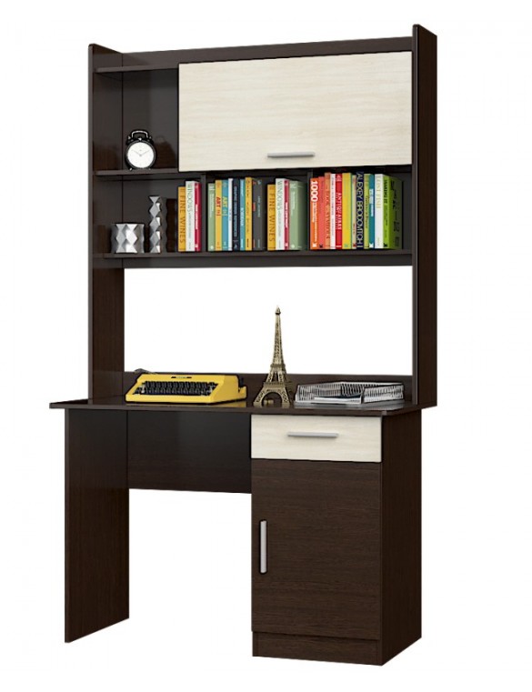 Письмовий стіл з Надставкою Еверест Школяр-3 венге + дуб молочний (DTM-2159)