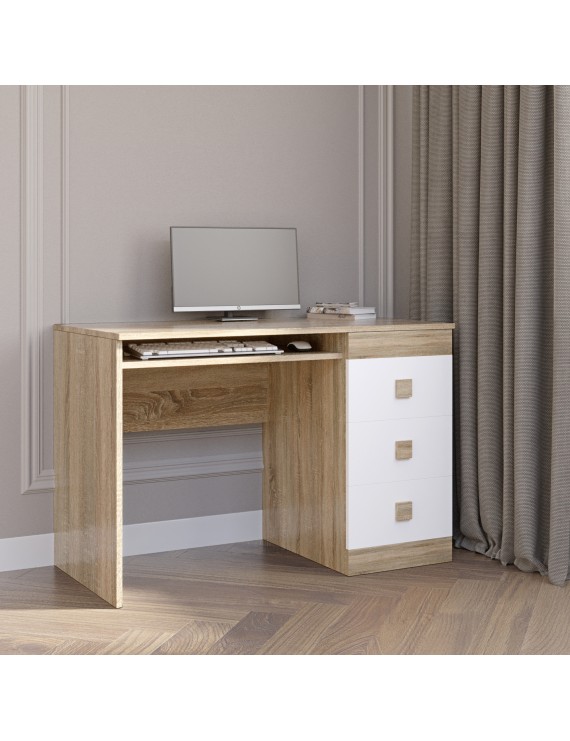 Стіл письмовий Еверест Соната дуб сонома + білий (DTM-2174)