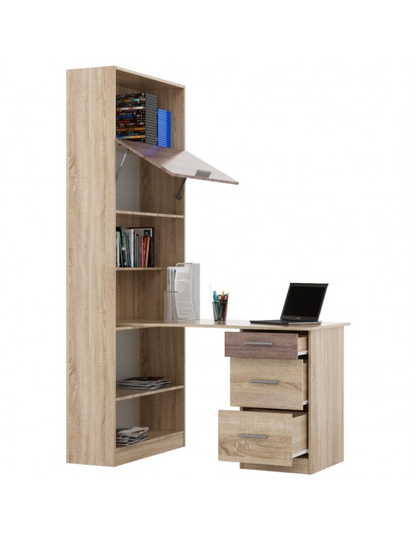 Комп'ютерний стіл з шафою Еверест Гранд сонома + трюфель (DTM-2152)