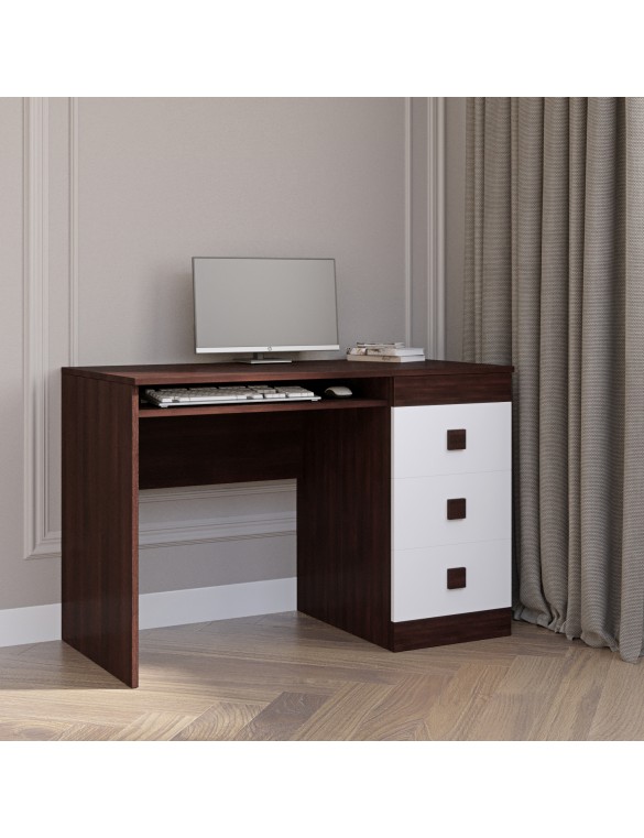 Стіл письмовий Еверест Соната венге темний + білий (DTM-2176)
