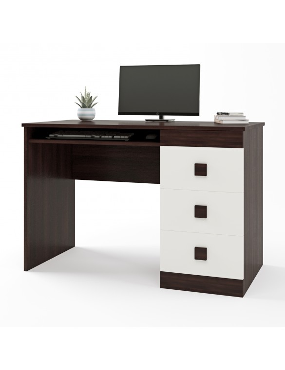 Стіл письмовий Еверест Соната венге темний + білий (DTM-2176)