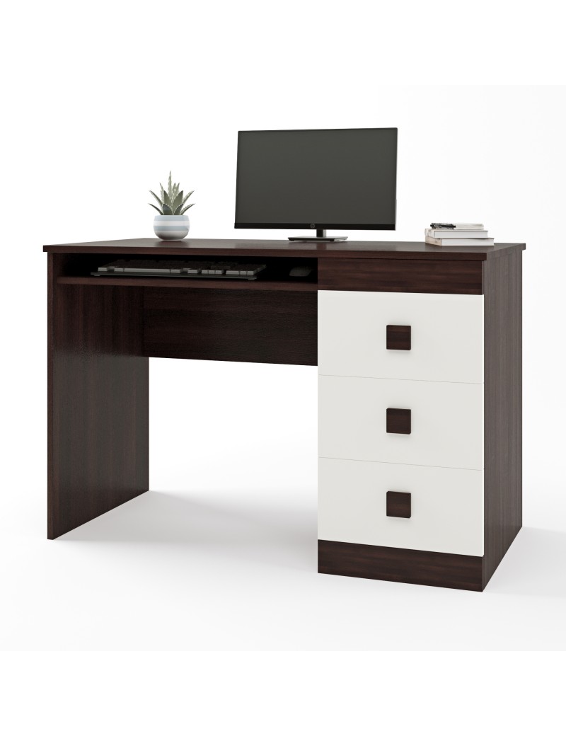 Стіл письмовий Еверест Соната венге темний + білий (DTM-2176)