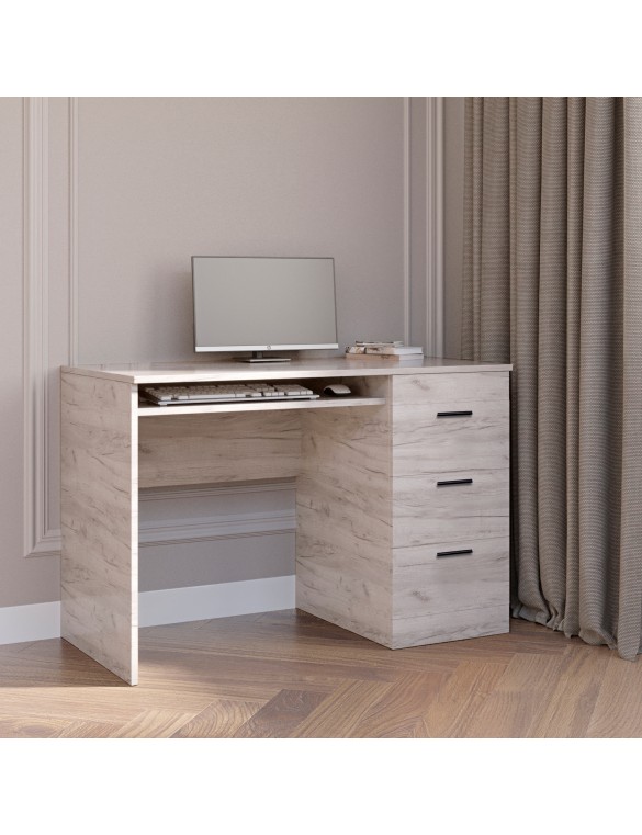 Стіл письмовий Еверест Соната (110х55х75,5) дуб крафт білий (DTM-2719)