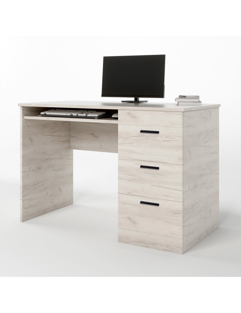 Стіл письмовий Еверест Соната (110х55х75,5) дуб крафт білий (DTM-2719)