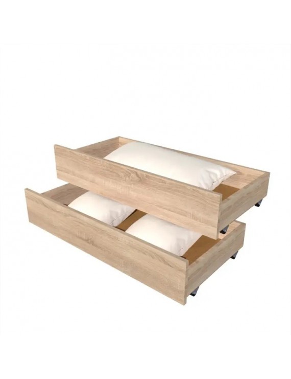 Односпальне ліжко з ящиками Еверест Соната-800 80х190 см Дуб сонома (DTM-071108)