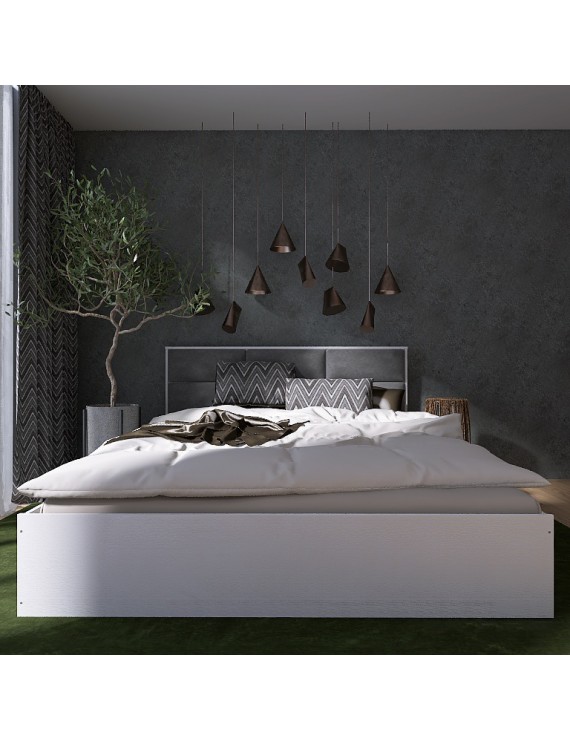 Ліжко двоспальне Еверест КЛ-1600 Лайт (ламельний каркас) 160х200 см Німфея Альба (DTM-4654)