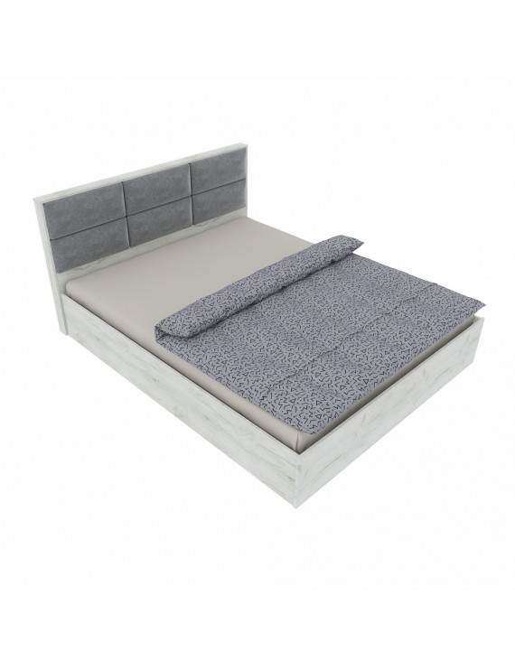 Ліжко двоспальне Еверест КЛ-1400 Лайт (ламельний каркас) 140х200 см Дуб Крафт білий (DTM-071073)