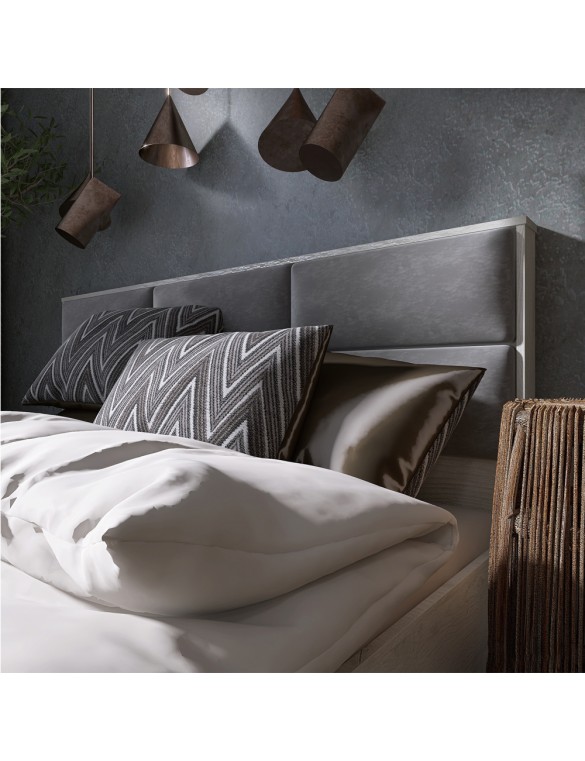 Ліжко двоспальне Еверест КЛ-1400 Лайт (ламельний каркас) 140х200 см Дуб Крафт білий (DTM-071073)