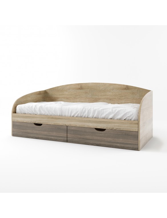 Ліжко односпальне Еверест Комфорт 80х190 см сонома/трюфель (DTM-2097)