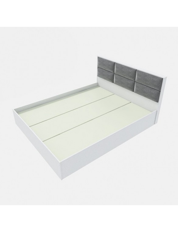 Ліжко двоспальне Еверест КЛ-1400 Лайт (щит ДСП під матрац) 140х200 см Німфея Альба (DTM-4656)