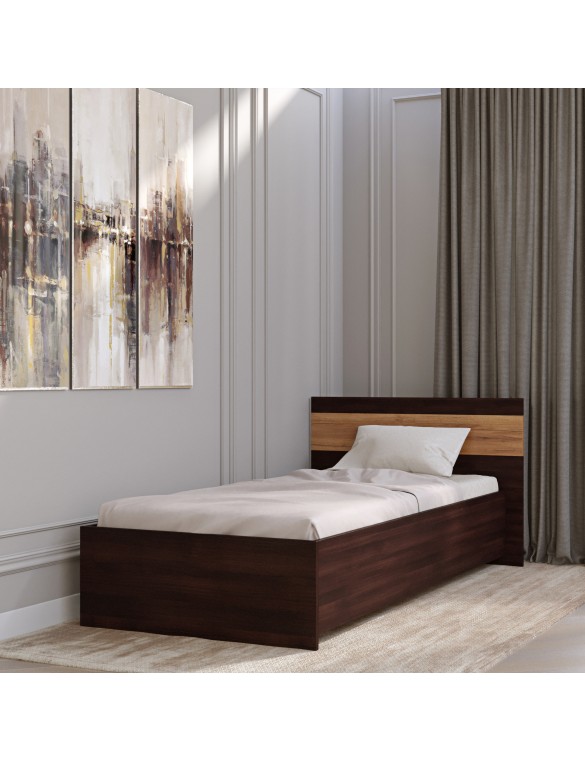 Односпальне ліжко Еверест Соната-900 90х200 см венге темний/дуб крафт золотий (DTM-2112)
