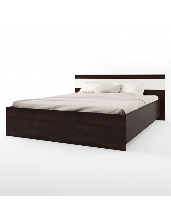 Ліжко двоспальне Еверест Соната-1600 160х200 см венге темний/білий (DTM-2094)