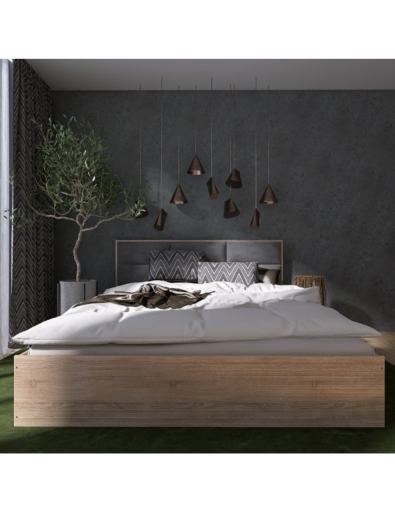 Ліжко двоспальне Еверест КЛ-1600 Лайт (щит ДСП під матрац) 160х200 см Дуб сонома (DTM-4657)