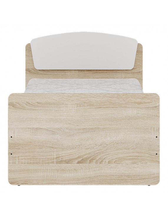 Односпальне ліжко Еверест Асторія-2 80х190 см Дуб сонома/Білий (DTM-073878)