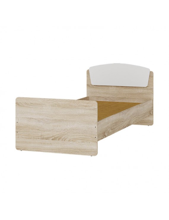 Односпальне ліжко Еверест Асторія-2 80х190 см Дуб сонома/Білий (DTM-073878)